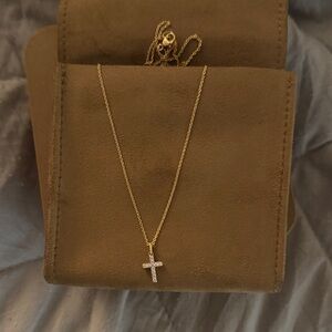 David Yurman Gold and Silver Cross Necklace